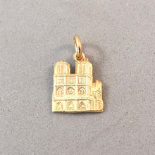 Load image into Gallery viewer, NOTRE DAME Small Gold Plated .925 Sterling Silver Charm Pendant Paris France Europe Landmark Monument Travel Souvenir New tf02g