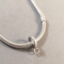 Load image into Gallery viewer, Narrow CONVERTER BEAD For Charm Bracelet .925 Sterling Silver Works for Pandora, European and many Bangle style bracelets FD08