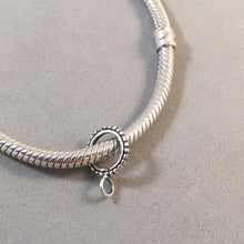 Load image into Gallery viewer, Narrow Detailed CONVERTER BEAD For Charm .925 Sterling Silver For Pandora, European & Bangles FD09