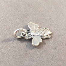 Load image into Gallery viewer, BEE .925 Sterling Silver 3-D Charm Pendant Garden Insect Bug Honey BI04