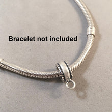 Load image into Gallery viewer, Detailed Edge CONVERTER BEAD For Charm Bracelet .925 Sterling Silver Works for Pandora, European and many Bangle style bracelets FD05