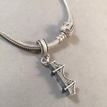 Load image into Gallery viewer, Detailed Edge CONVERTER BEAD For Charm Bracelet .925 Sterling Silver Works for Pandora, European and many Bangle style bracelets FD05