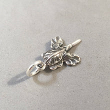 Load image into Gallery viewer, IRIS .925 Sterling Silver 3-D Charm Pendant Bloom Flower Garden Spring Bulb Nature ga12