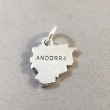 Load image into Gallery viewer, ANDORRA MAP .925 Sterling Silver Charm Pendant Country Europe Andorra la Vella Canillo Souvenir ct18-ad
