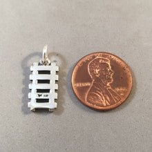 Load image into Gallery viewer, RAILROAD TRACKS .925 Sterling Silver 3-D Small Charm Pendant Travel Transportation Train Locomotive vh18