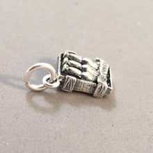 Load image into Gallery viewer, VINHO PORTO .925 Sterling Silver 3-D Charm Pendant Port Portugal Port Wine Bottles Crate Travel Souvenir tp22