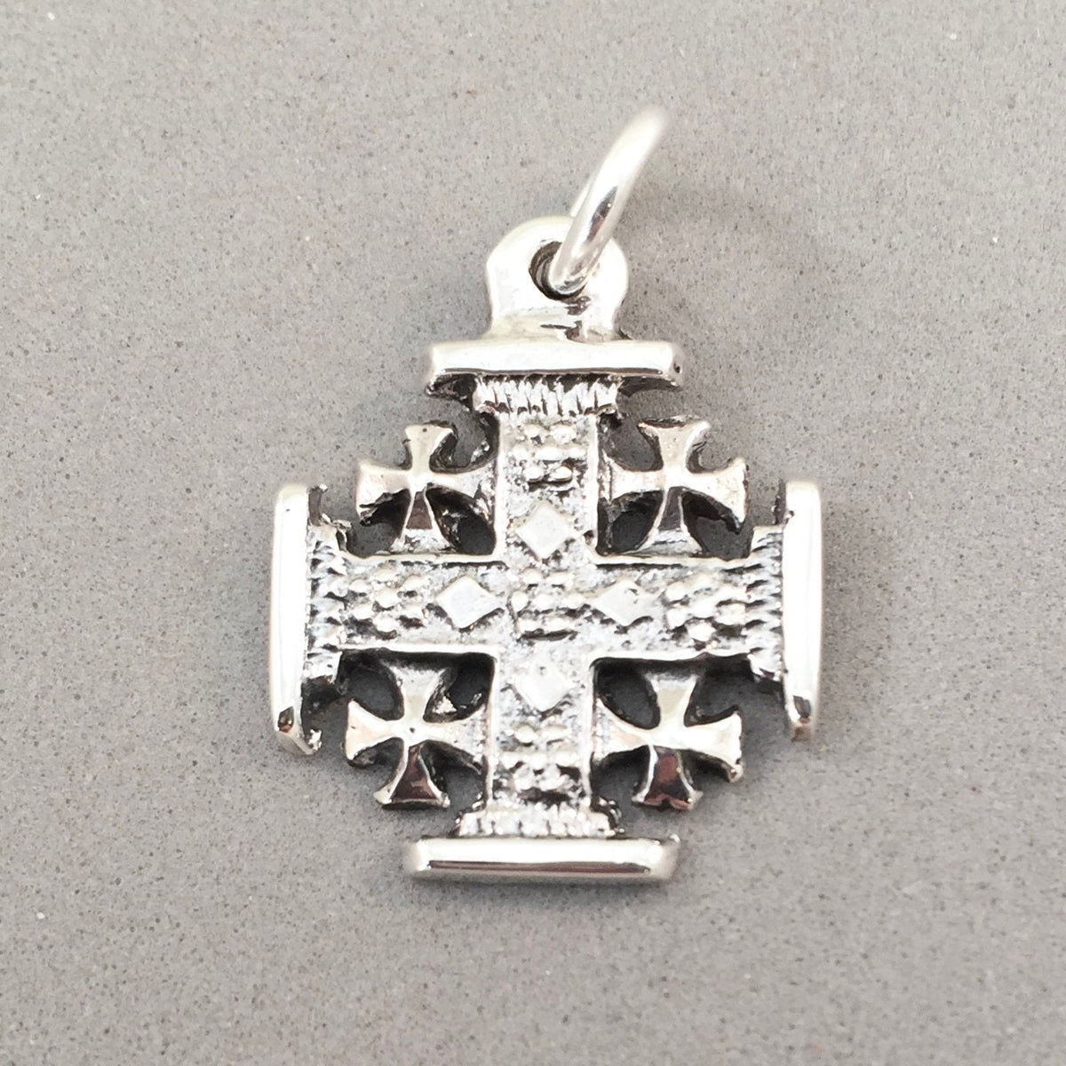 Jerusalem Cross Charms, 925 good Sterling Silver Charms, Opal Beads Jewelry, Engraved Cross Charm, Jerusalem Jewelry Silver Beads