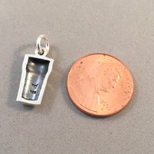 Load image into Gallery viewer, IMPERIAL PINT GLASS .925 Sterling Silver 3-D Charm Pendant Drink Draft Tap Ireland English Pub Dublin London kt64