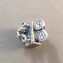 Load image into Gallery viewer, BAR .925 Sterling Silver 3-D Charm Pendant Saloon Tavern Drinks Bottles Counter Stools kt41