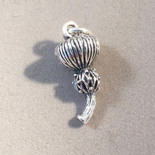 Load image into Gallery viewer, THISTLE .925 Sterling Silver Charm Pendant Celtic Symbol Scotland Nobility of Character Double Flower GA48