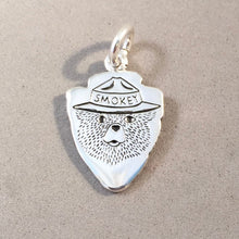 Load image into Gallery viewer, SMOKEY BEAR .925 Sterling Silver Charm Pendant Only You Can Prevent Forest Fires National Park NA06