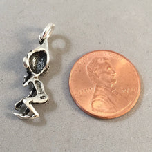 Load image into Gallery viewer, CORNISH PIXIE .925 Sterling Silver Charm Pendant Cornwall Devon Fairy Nymph England TB72
