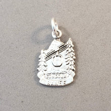 Load image into Gallery viewer, BANFF GONDOLA .925 Sterling Silver Charm Pendant Sulphur Mountain Alberta Canada National Park Lake Louise Travel Places Shield TC20