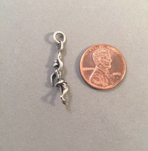 Load image into Gallery viewer, Sale! TENNIS PLAYER Light .925 Sterling Silver Charm Pendant Racket Girl Sports SL30B