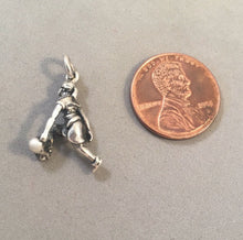 Load image into Gallery viewer, Sale! BOWLER .925 Sterling Silver 3-D Charm Pendant Sports Figural Bowling SL31H