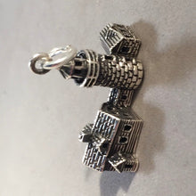 Load image into Gallery viewer, BASS HARBOR HEAD Lighthouse Large .925 Sterling Silver Charm Pendant Souvenir Acadia National Park Maine PM35