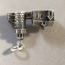 Load image into Gallery viewer, BASS HARBOR HEAD Lighthouse Large .925 Sterling Silver Charm Pendant Souvenir Acadia National Park Maine PM35