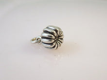 Load image into Gallery viewer, PUMPKIN .925 Sterling Silver 3-D Charm Pendant Halloween Food Kitchen kt25