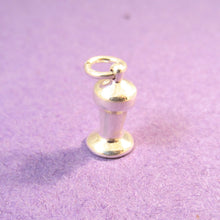 Load image into Gallery viewer, Sale! ESPRESSO TAMPER 925 Sterling Silver 3-D Charm Pendant Coffee Barista Machine Latte Mocha KT145