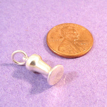 Load image into Gallery viewer, Sale! ESPRESSO TAMPER 925 Sterling Silver 3-D Charm Pendant Coffee Barista Machine Latte Mocha KT145