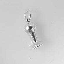 Load image into Gallery viewer, Sale! ESPRESSO TAMPER 925 Sterling Silver 3-D Charm Pendant Coffee Barista Machine Latte Mocha KT145