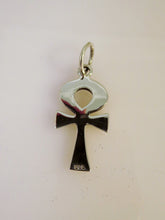 Load image into Gallery viewer, ANKH .925 Sterling Silver Medium Charm Pendant Egyptian Oxidized Detailed Onk Relgion FA01