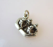 Load image into Gallery viewer, White Water RAFT .925 Sterling Silver Charm Pendant 4 People in a River Rafting  sp14