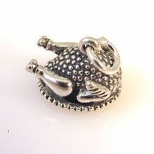 Load image into Gallery viewer, TURKEY DINNER .925 Sterling Silver 3-D Charm Pendant Thanksgiving Chicken KT56
