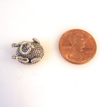 Load image into Gallery viewer, TURKEY DINNER .925 Sterling Silver 3-D Charm Pendant Thanksgiving Chicken KT56