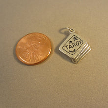 Load image into Gallery viewer, TAROT CARDS .925 Sterling Silver 3-D Charm Pendant Fortune Teller Deck Reading New Orleans BE04