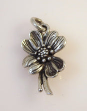 Load image into Gallery viewer, DOGWOOD .925 Sterling Silver 3-D Charm Pendant Tree Flower Blossom NC ga19