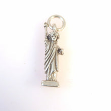 Load image into Gallery viewer, STATUE of LIBERTY .925 Sterling Silver 3-D Charm Pendant Landmark New York Manhattan Travel pm36
