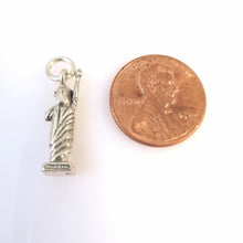 Load image into Gallery viewer, STATUE of LIBERTY .925 Sterling Silver 3-D Charm Pendant Landmark New York Manhattan Travel pm36