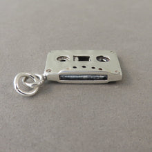 Load image into Gallery viewer, CASSETTE TAPE .925 Sterling Silver 3-D Charm Pendant Retro Recording Music Deck Player HB26