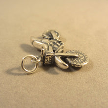 Load image into Gallery viewer, DIRT BIKE .925 Sterling Silver 3-D Charm Pendant Motocross Track Super Cross Motorcycle sp12