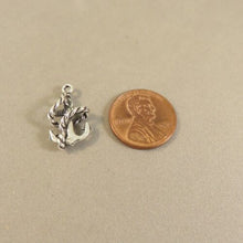 Load image into Gallery viewer, ANCHOR with ROPE .925 Sterling Silver 3-D Charm Pendant Beach Sailing Boating Ocean BV02