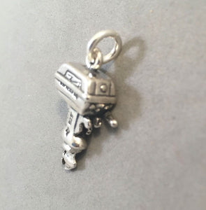 Sale! OUTBOARD MOTOR .925 Sterling Silver Charm Pendant Boat SL44S