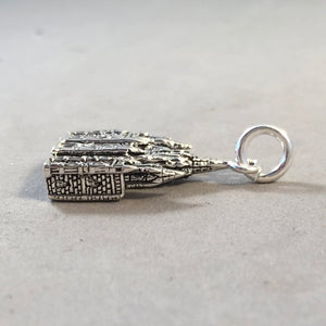 BARCELONA CATHEDRAL .925 Sterling Silver Charm Pendant Spain Church Souvenir TP33