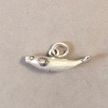 Load image into Gallery viewer, BELUGA WHALE .925 Sterling Silver 3-D Charm Pendant Ocean Sea Life Canada Alaska Norway LF11