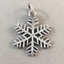 Load image into Gallery viewer, Sale! SNOWFLAKE Large .925 Sterling Silver Charm Pendant Snow Christmas Winter SL20L