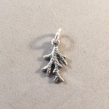 Load image into Gallery viewer, Sale! CORAL BRANCH Small .925 Sterling Silver 3-D Charm Pendant Snorkel Scuba Dive Diving Beach Sea Ocean Great Barrier Australia Hawaii SL28O