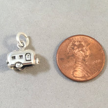 Load image into Gallery viewer, Airstream Style TRAVEL TRAILER .925 Sterling Silver Charm Pendant Canned Ham VH08