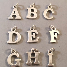 Load image into Gallery viewer, Sale! ALPHABET Thick .925 Sterling Silver Charm Pendant Letter Initial LT-L