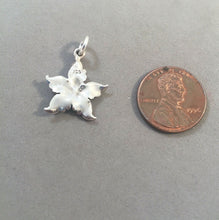 Load image into Gallery viewer, Sale! POINSETTIA FLOWER .925 Sterling Silver Charm Pendant 5 Petal New SL70O