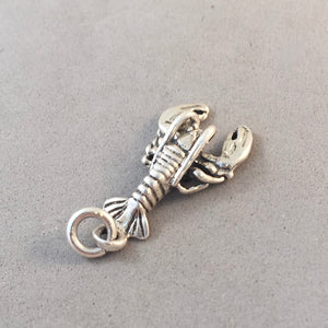 LOBSTER .925 Sterling Silver Charm Pendant Maine Hawaii NT78