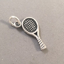 Load image into Gallery viewer, Sale! TENNIS RACKET .925 Sterling Silver 3-D Charm Pendant Sports Player SL30G