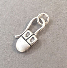 Load image into Gallery viewer, Sale! COMPUTER MOUSE .925 Sterling Silver 3-D Charm Pendant Office SL37B