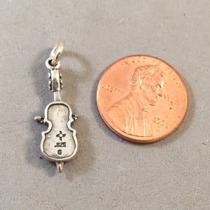 Sale! CELLO .925 Sterling Silver 3-D Charm Pendant Music Orchestra Instrument SL76P