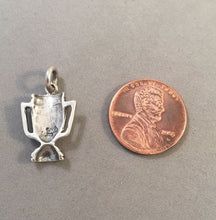 Load image into Gallery viewer, Sale! TROPHY #1 .925 Sterling Silver Charm Pendant Winner 1st Place Championship Tournament SL38I