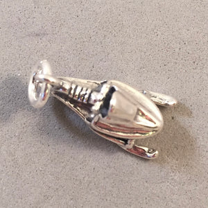 SNOWMOBILE .925 Sterling Silver 3-D Charm Pendant Winter Sports LF08